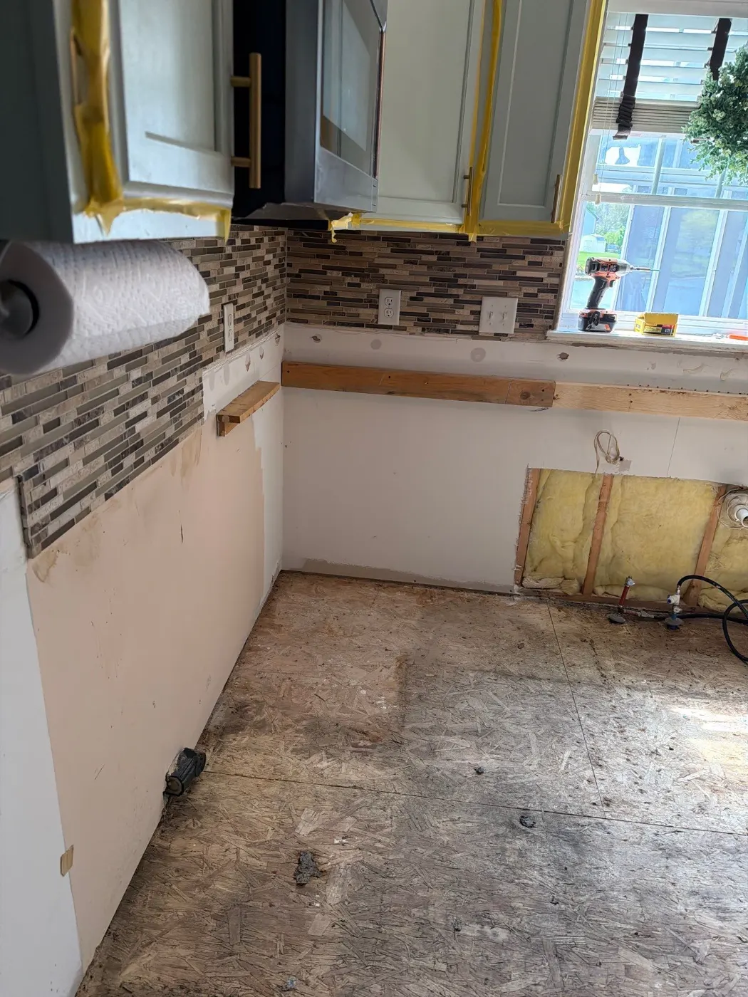 Containment setup for mold remediation in Long Branch home